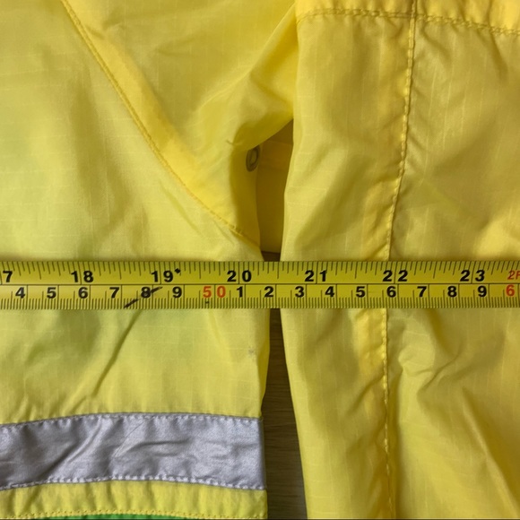 Retro Spring Windbreaker Jacket Current Seen Bright Yellow + Blue - Picture 4 of 10
